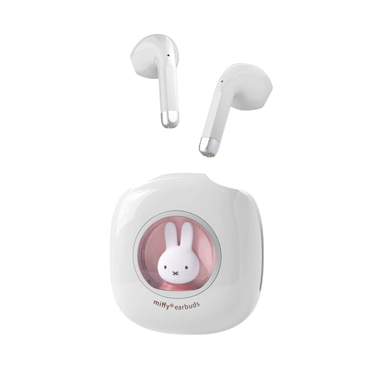 Miffy Bluetooth Wireless Earbuds Headset TWS Bluetooth 5.3 Touch Control Long Standby Earbud Hifi Stereo Headphones with Light