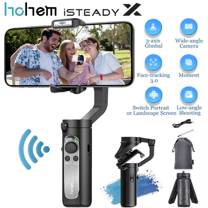 Isteady X2 3-Axis Handheld Stabilizing Gimbal High Performance Composite Support Face Tracking Dual BT Stand to 280G